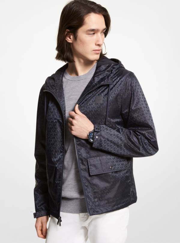 Panske Bundy Michael Kors Logo Ciré Anorak Modre - Oblecenie Michael Kors Lacne | OMENA-7016